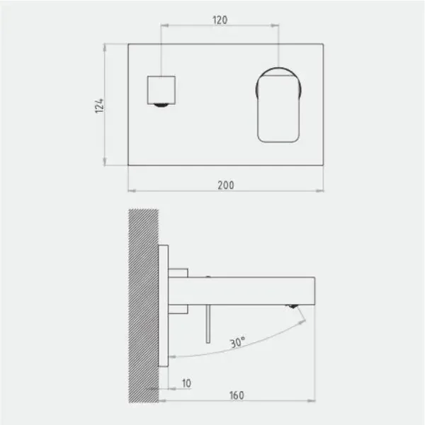 شیر روشویی توکار کلار مدل نیو فلت 3