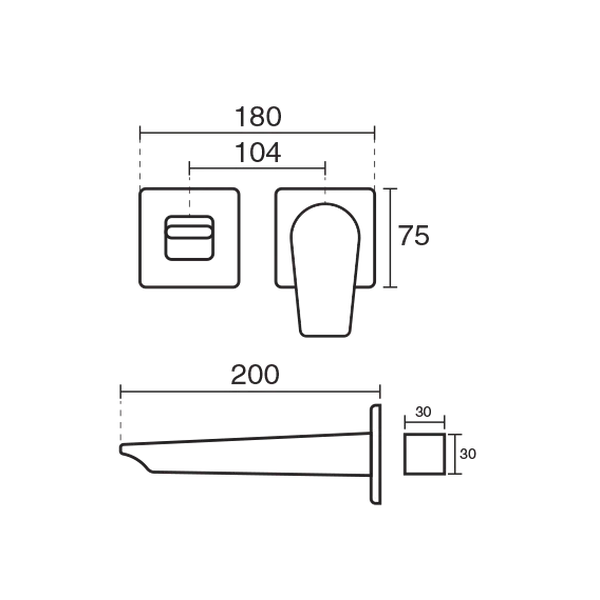 شیر روشویی توکار دو تکه ورونا تیپ 2 2
