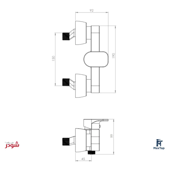 شیر توالت شودر مدل تاین 3