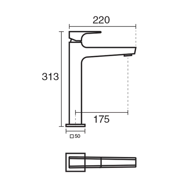 شیر روشویی اراتو پایه بلند KWC 2