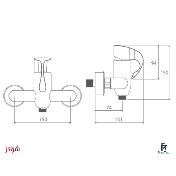 شیر حمام شودر مدل دانته 1