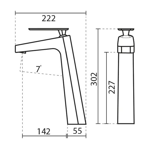 شیر روشویی پایه بلند هرا 7