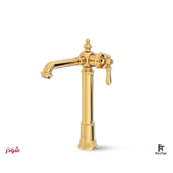شیر روشویی پایه بلند شودر مدل بیزانس کروم مات