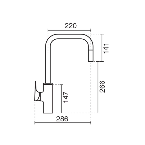 شیر آشپزخانه ورونا پول دان (شاوری) KWC 1