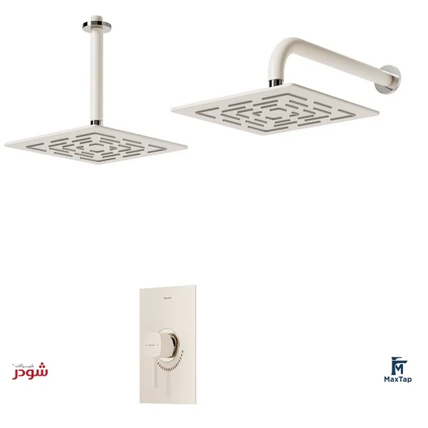 شیر حمام توکار شودر مدل رومر BRASS تیپ یک 5