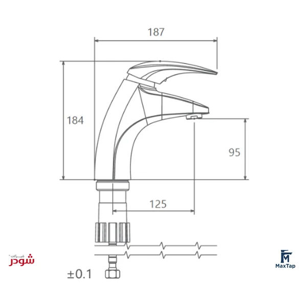 شیر روشویی ثابت شودر مدل سنیور 1