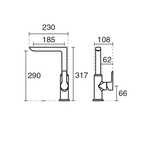 شیر آشپزخانه ریتا تاپ لاین 3