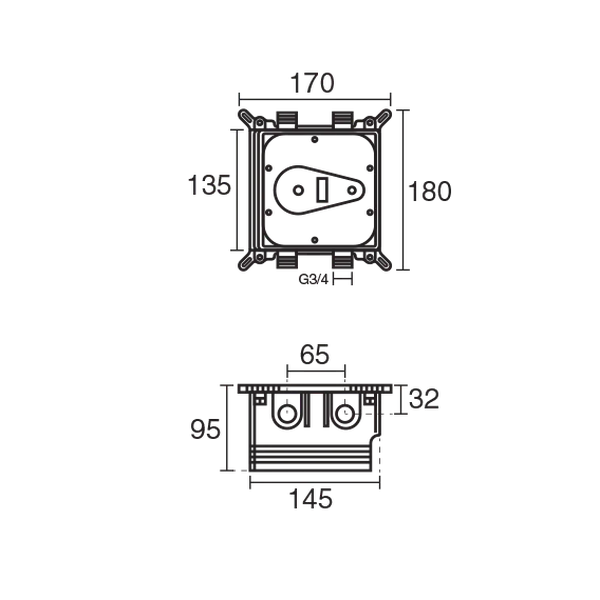 شیر مرکزی حمام تراز دار KWCعکس دوم