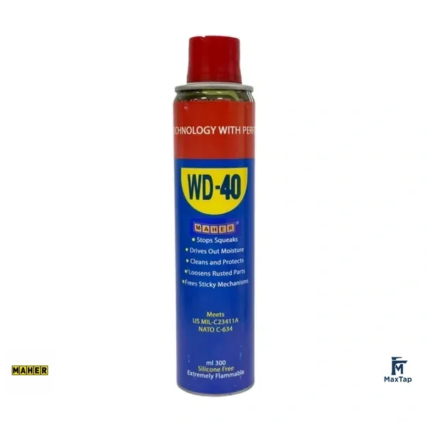 اسپری روان کننده ماهر کد WD40 حجم 300 میلی‌لیتر