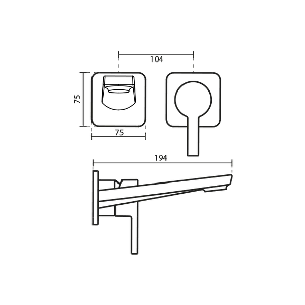 شیر روشویی توکار متیس 2